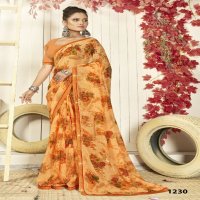 Vallabhi Express Wholesale Floral Print Georgette Sarees