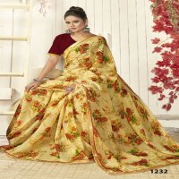 Vallabhi Express Wholesale Floral Print Georgette Sarees