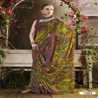 Vallabhi Nityansha Vol-7 Wholesale Abstract Print Georgette Fabrics Sarees