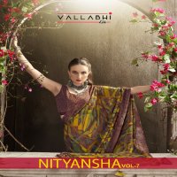 Vallabhi Nityansha Vol-7 Wholesale Abstract Print Georgette Fabrics Sarees