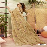 Vallabhi Nityansha Vol-8 Wholesale Abstract Print Georgette Fabrics Sarees