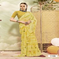 Vallabhi Nityansha Vol-8 Wholesale Abstract Print Georgette Fabrics Sarees