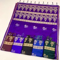 Rajtex Kanthkala Flora Wholesale Pure Satin Handloom Weaving Silk Sarees