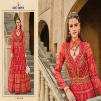 Kreshva Eva Wholesale Smooth Silk With Heavy Work Gown With Dupatta
