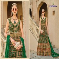 Kreshva Eva Wholesale Smooth Silk With Heavy Work Gown With Dupatta