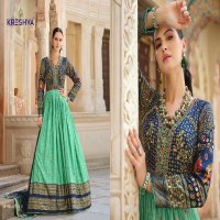 Kreshva Eva Wholesale Smooth Silk With Heavy Work Gown With Dupatta