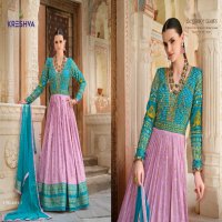 Kreshva Eva Wholesale Smooth Silk With Heavy Work Gown With Dupatta