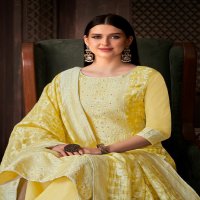 Alok Kasida Wholesale Pure Hand Weave Jacquard Designer With Hand Work Dress Material