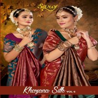 Saroj Khazana Silk Vol-6 Wholesale Soft Silk Contrast Rich Pallu Sarees