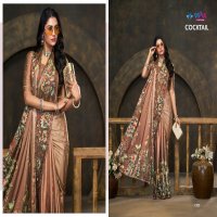 Vipul Cocktail Wholesale Satan Silk With Swaroski Work Sarees