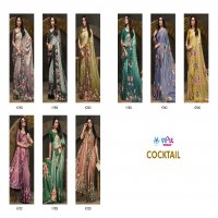 Vipul Cocktail Wholesale Satan Silk With Swaroski Work Sarees