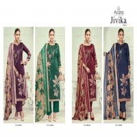 Radhika Azara Jivika Vol-3 Wholesale Pure Heavy Zam Cotton With Work Dress Material