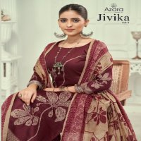 Radhika Azara Jivika Vol-3 Wholesale Pure Heavy Zam Cotton With Work Dress Material