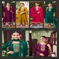Rangoon Tarang Wholesale Chinon Silk Anarkali Top With Pant And Dupatta