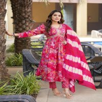 Mystic 9 Pooja Vol-9 Wholesale Aliya Cut Kurti With Pant And Dupatta