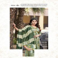 Mystic 9 Pooja Vol-9 Wholesale Aliya Cut Kurti With Pant And Dupatta