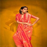 Rajtex Karnival Park Wholesale Two Tone Handloom Weaving Silk Party Wear Sarees