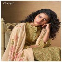 Ganga Keshia S3149 Wholesale Premium Cotton With Neck Embroidery Work Dress