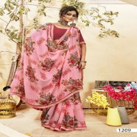 Vallabhi Express Vol-3 Wholesale Floral Print Georgette Sarees