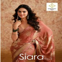 siara Vol-2 by shubh shree creation brasso unique colours saree with blouse