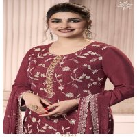 Vinay Kuleesh Shazia Wholesale Thread Embroidered Chinon Straight Suits