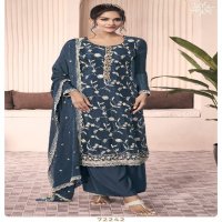 Vinay Kuleesh Shazia Wholesale Thread Embroidered Chinon Straight Suits