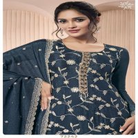 Vinay Kuleesh Shazia Wholesale Thread Embroidered Chinon Straight Suits