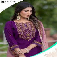 Kadlee Nirvana Wholesale Viscose Weaving Kurti With Pant And Dupatta