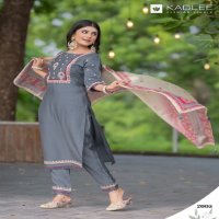 Kadlee Nirvana Wholesale Viscose Weaving Kurti With Pant And Dupatta