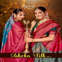 Saroj Ashoka Silk Vol-1 Wholesale Soft Silk Contrast Rich Pallu Sarees