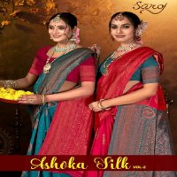 Saroj Ashoka Silk Vol-2 Wholesale Soft Silk Contrast Rich Pallu Sarees