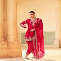 sayuri designer siya readymade crape silk dhoti style 3pcs dress