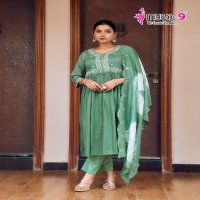 Mystic 9 Bharkha Vol-1 Wholesale Nyra Cut Kurtis With Pant And Dupatta