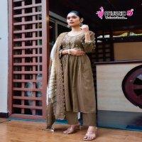 Mystic 9 Bharkha Vol-1 Wholesale Nyra Cut Kurtis With Pant And Dupatta