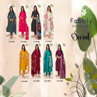 Fablily Seerat Wholesale Golden Silk With Embroidery Top With Pant And Dupatta
