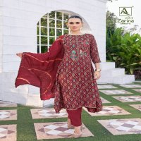 zarina vol 8 by alok viscose rayon hit design pakistani salwar suit