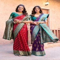 gobuni sanvi silk 1301-1306 series party wear saree for womens