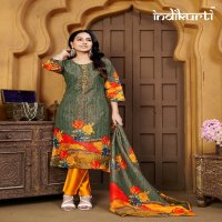 indikurti twisha readymade linen shimmer casual combo set 3pcs dress