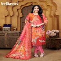 indikurti twisha readymade linen shimmer casual combo set 3pcs dress