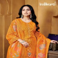 indikurti twisha readymade linen shimmer casual combo set 3pcs dress