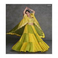 sayuri designer jugni Nx exclusive party wear organza silk full stitch 3pcs dress
