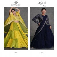 sayuri designer jugni Nx exclusive party wear organza silk full stitch 3pcs dress