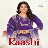 Blue Hills Raashi Vol-3 Wholesale Roman Silk With Inner 3 Piece Suits