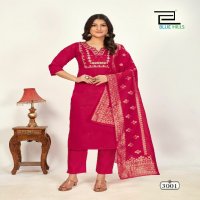 Blue Hills Raashi Vol-3 Wholesale Roman Silk With Inner 3 Piece Suits
