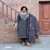 Mystic 9 Fiza Vol-3 Wholesale Premium Quality Bangalore Silk Straight Top With Bottom And Dupatta