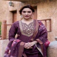 Mystic 9 Fiza Vol-3 Wholesale Premium Quality Bangalore Silk Straight Top With Bottom And Dupatta