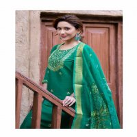 Mystic 9 Fiza Vol-3 Wholesale Premium Quality Bangalore Silk Straight Top With Bottom And Dupatta