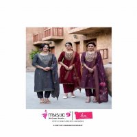 Mystic 9 Fiza Vol-3 Wholesale Premium Quality Bangalore Silk Straight Top With Bottom And Dupatta