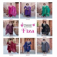 Mystic 9 Fiza Vol-3 Wholesale Premium Quality Bangalore Silk Straight Top With Bottom And Dupatta