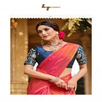 LT Fabrics Utopia Wholesale Malai Silk With Fancy Contrast Blouse Festive Sarees